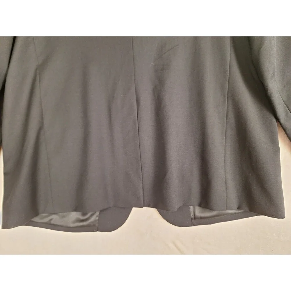 Joseph & Feiss Blazer Mens 48R Black Wool 2-Button Suit Jacket Sport Coat